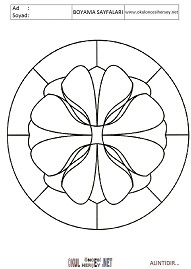 Mandala boyama sayfaları